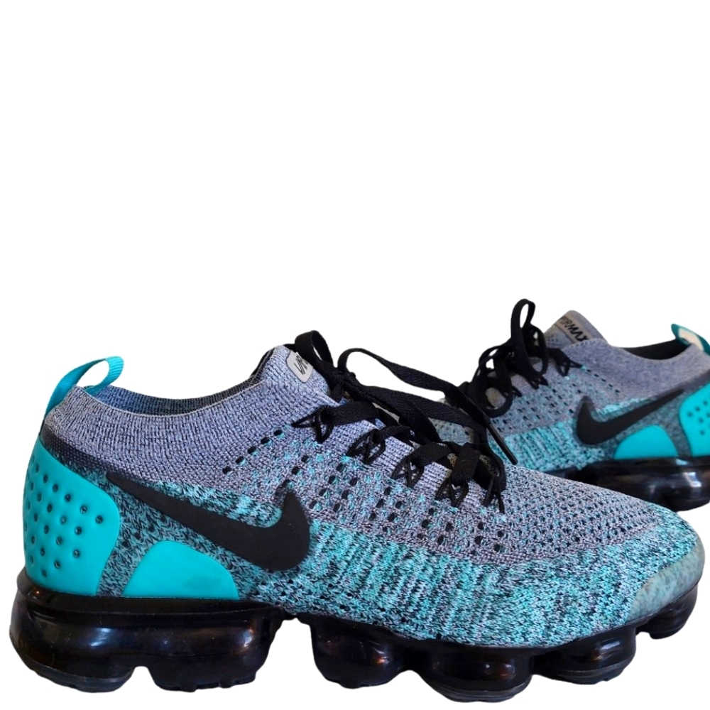 Size 8 Nike Vapormax Flyknit Dusty Cactus Hyper Jade Men's Athletic Shoes